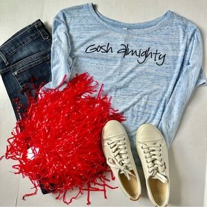 Gosh Almighty Ole Miss Long Sleeve Cropped Top Size Medium